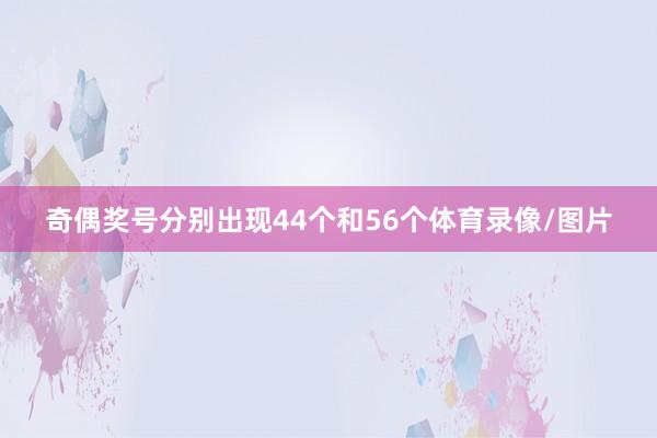 奇偶奖号分别出现44个和56个体育录像/图片